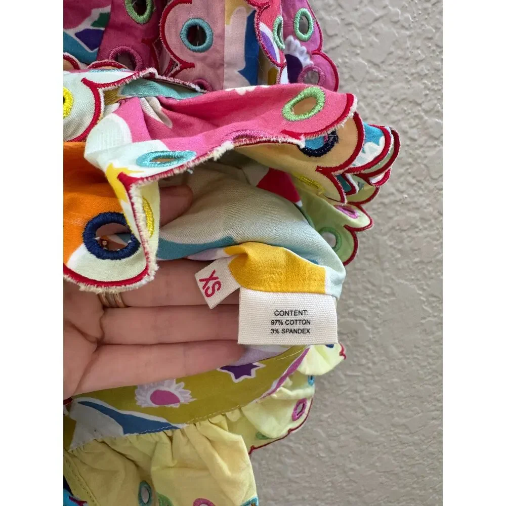 EUC $311 Celia B Maia Scalloped Crop Top in Multi - Picture 11 of 11